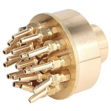 Fountain Nozzle, 3 Layers Brass Fountain Nozzle Sprinklers Spray Head Pond Pool G1-1/2 DN40