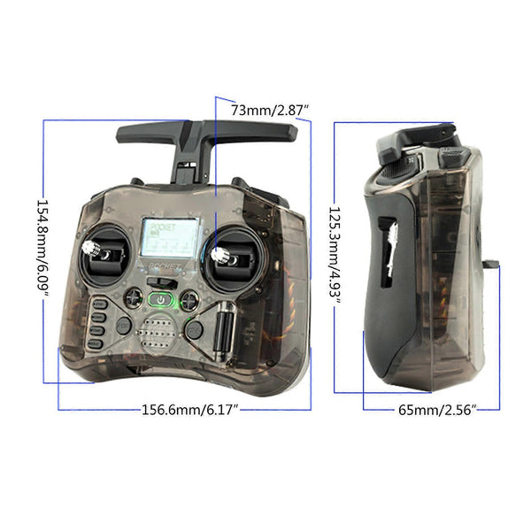 (Transparent Black) POCKET Remote Control Hall Remote Rod ELRS/CC2500 ...