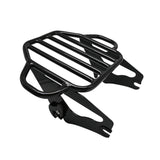 (Black) Detachable Two up Luggage Rack for Harley Davidson Street Glide Touring Black