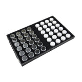 (48 Count) Glass Top Jewelry Display Case Multifunctional Dustproof Jewelry Storage Box 70 Count