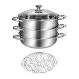 (3 layer) Stainless Steel Universal Kitchen Cooking Pot for Outdoor Kitchen Restaurant 1 layer