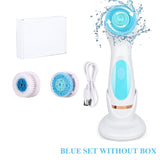Electric Face Cleaner Facial Cleansing Brush For Exfoliating &amp; Deep Cleaning Spin Brush With 3 Brush Heads Spa Facial Massager