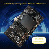 X79 H61 BTC Mining Motherboard LGA 2011 DDR3 Supports 32G 60mm Pitch Support RTX3060 3080 Graphics Card for BTC Miner