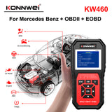 KW460 Car Tester Replacement for Mercedes-Benz OBD II +EOBD Scanner Diagnostic Instrument Detection Replacement for Repair Tools