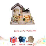 Different Styles of Doll House Furniture Diy Miniature 3D Wooden Miniaturas Dollhouse Toys For Children Birthday Gifts