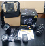 2021 Digital Camera POLO D7100 33Million Pixel Auto Focus Professional SLR Video Camera 24X Optical Zoom with Three Lens