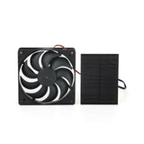3W 5V 2A Solar Panel Fan Solar Powered Exhaust Fans Kit For Chicken Coops Greenhouses Plastic Black