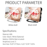 LED Mirror Clock Mini Digital Alarm Clock Table Clock with Snooze Function 3 Adjustable Brightness Auto-Adapt Backlight