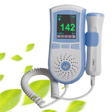Color LCD Display Pocket Fetal Doppler Prenatal Heart Baby Heart Monitor 3MHz Probe Dual Interface Display Pink Blue