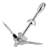 4-Tine 0.7/1.5KG Stainless Steel Boat Folding Grapnel Anchor Docking Hardware For Marine Yacht