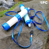 0.01 Micron Water Filter Straw Detachable 1000L Emergency Outdoor Camping Traveling Personal Preparedness Portable Purifier