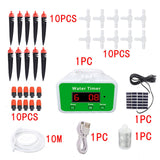 Solar Automatic Watering Pump Controller Timing Watering Irrigation System Flowers Plants Sprinkler Drip Irrigation USB Charging