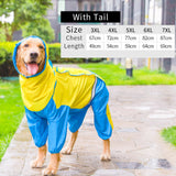 Dog Riancoat Jumpsuit Rain Coat for Dogs Pet Cloak Labrador Waterproof Golden Retriever Jacket