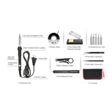 13in 1 Soldering Iron Kit 60W Adjustable Temperature Welding Soldering Iron with ON/OFF Switch 5pcs Soldering Tips Solder Sucker