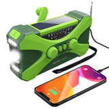 Multifunctional Radio Hand Crank Dynamo Solar Powered AM FM NOAA Weather Radio Flashlight 10000mAh Power Bank for Cell Phone