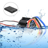 80A Brush Brushed 1080 Electronic Speed Controller Waterproof ESC with Program Card for 1:10 1/8 WP Crawler