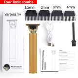 Rechargeable T9 Hair Clipper Professional Baldheaded Electric hair Cordless Shaver Trimmer Men Barber Hair Cutting Machine
