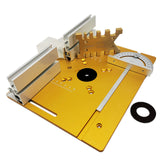 Upgrade Aluminium Router Table Insert Plate W/ Miter Gauge and Tenon Gauge and Fence for WorkBenches Wood Router Trimmer