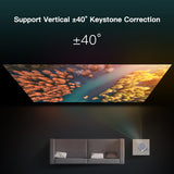 Mini Portable Projector DLP Video Movie Projector Home Theater 4500Lumens Touchpad/Remote Control Support Sync Screen