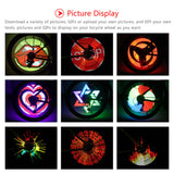 64LEDs LED Wheel Lights High Resolution Bike Spoke Wheel Light Programmable Motor RGB Display Rechargeable Bike Wheel Hub Lamp