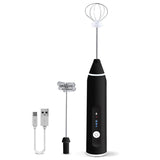 Handheld Adjustable 3 Speed USB Whisk Milk Frother 3 Speed Household Hand Blender Electric Battery Coffee Milk Frother