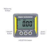 4*90° LCD Inclinometer Portable Level Meter Practical Protractor Woodworking Magnetics Angle Ruler Absolute Relative Measurement