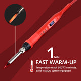 JCD 80W Soldering Iron 908U Update Multi-function Button Adjustable Temperature Soldering Station LCD Lighting Display Iron 908