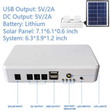 Portable Power Solar Generator with Solar Panel Generator Kit with Camping Light Emergency Power Supply with Battery USB