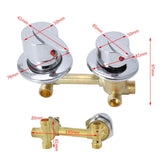 Brass Dual Mixing Valve Water Outlet Thread Screw 2/3/4/5 Way For Kitchen Bathroom Bathtub Mixer Shower Water Temperature Hotel