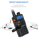 2pcs Real 8W Baofeng UV-5R Walkie Talkie UV 5R High Power Amateur Ham CB Radio Station UV5R Dual Band Transceiver 10KM Intercom