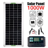 100A 30W Solar Panel Power System Kit 220V 1500W Inverter 12V/18V Battery Charger USB Out Solar Power Battery Car Inverter