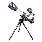 Telescope High Clear Astronomical Refracting Science Teaching Toy with 20X 30X 40X Magnification Eyepieces Tripod for Children