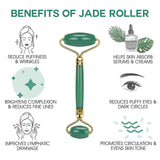 Face Natural Quartz Jade Roller &amp;amp; Gua Sha Set Beauty Facial Skin Roller Massager Muscle Relaxing Relieve Wrinkles Skin Care Tool