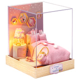 CUTEBEE DIY Dollhouse Wooden doll Houses Miniature Doll House Furniture Kit Casa Music Led Toys for Children Birthday Gift