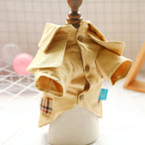 Khaiki Girl Boy Fashion Summer Spring Dog Clothes Trench Coat Dress Lover Pet Outfit Supplies Clothes For Cat Costumes Jacket
