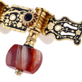 Alice AO-020HV3P Classical Guitar Tuning Key 1Pair(Left + Right)  Gold /Black Plated Peg Tuner Machine Head(long) String Tuner