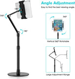 Aluminum Tablet Phone Overhead Stand Desktop Cell Phone Photography Stand Height &amp; Angle Adjustable