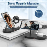 5 in 1 Wireless Charging Station Fast Charging Dock Station Holder for Magsafe iPhone 13 Mini 12 Pro Max Apple Watch AirPods Pro