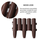 5pcs Wood Effect DIY Mowing Flower Bed Decorative Garden Fence Lawn Edging Outdoor Accessories Plant Border Palisade Grounding