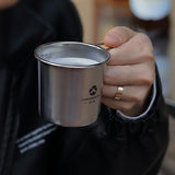 S190 Outdoor Stainless Steel 210ml Sierra Cup Picnic Tableware Portable Barbecue Hiking Camping Cup Picnic Cookware