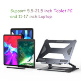 Tablet Drawing Stand, Digital Tablets Drawing Base Height/Angle Adjustable Laptop Holder Foldable Ergonomic Notebook Support