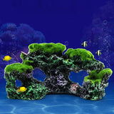 Aquarium Artificial Moss Coral Reef Fish Tank Rockery Landscape Resin Ornaments Decorations G32D