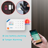 Wifi Burglar Home Alarm GSM IOS Android APP Control Auto Dial LCD GSM SMS Burglar Alarm System For Home Security