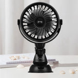 Battery Operated Kitchen Fan with Suction Cup, Capacity Rechargeable Wall Fan, Personal USB Fan with Strong Airflow, 4 Speeds, 3