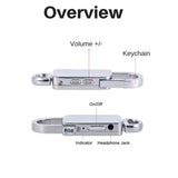 Keychain 8GB Digital Voice Recorder Voice Activated Recording USB Flash Drive Silver Audio Sound Dictaphone Portable MP3 Player