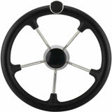 15.5 inch Boat Steering Wheel Replacement Stainless Steel 5 Spoke with Knob Fit for Ship Yacht Boat Parts Accessories