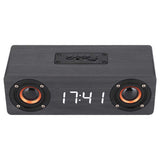 Wooden Wireless Bluetooth Speaker Support Hands Free Call/FM Radio/Alarm Clock Wireless Speaker with 1500mah Built-in Battery