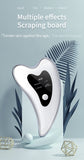 Heated Vibrating Facial Massager Electric Gua Sha Board Red Blue Light Therapy Scraping Plate Face Lifting Slimming
