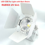 200W COB LED par light  With Barn Doors RGBWA UV 6in1/RGBW 4in1/RGB 3in1/ Warm White Par64 led wash dj light Stage Dmx controll