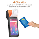 Handheld 3G POS Receipt Printer Android 8.1 1D/2D Barcode Scanner PDA Terminal Support 3G WiFi BT Communication NFC Function